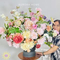 Bình hoa đại sảnh lớn trang trí Cảnh Sắc Mùa Xuân