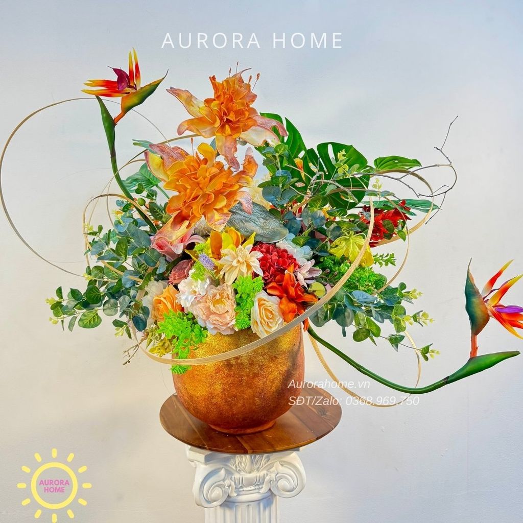 Bình hoa đại sảnh lớn trang trí Vẻ Đẹp Đồng Quê