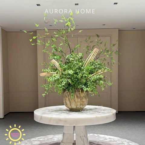 Bình hoa giả lớn trang trí đại sảnh Thiên Nhiên Xanh Mát 03