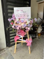 Kệ hoa giả cao cấp Mary in Pastel tông hồng tím xinh xắn