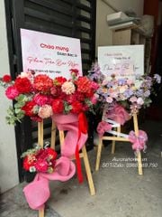 Kệ hoa giả cao cấp Mary in Pastel tông hồng tím xinh xắn