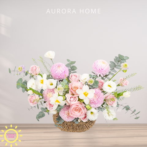Giỏ hoa tươi chúc mừng Sắc Xuân 09