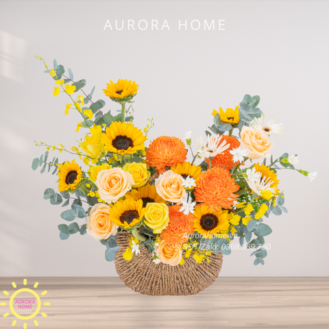 Giỏ hoa tươi chúc mừng Sắc Xuân 06
