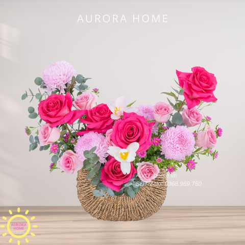 Giỏ hoa tươi chúc mừng Sắc Xuân 07