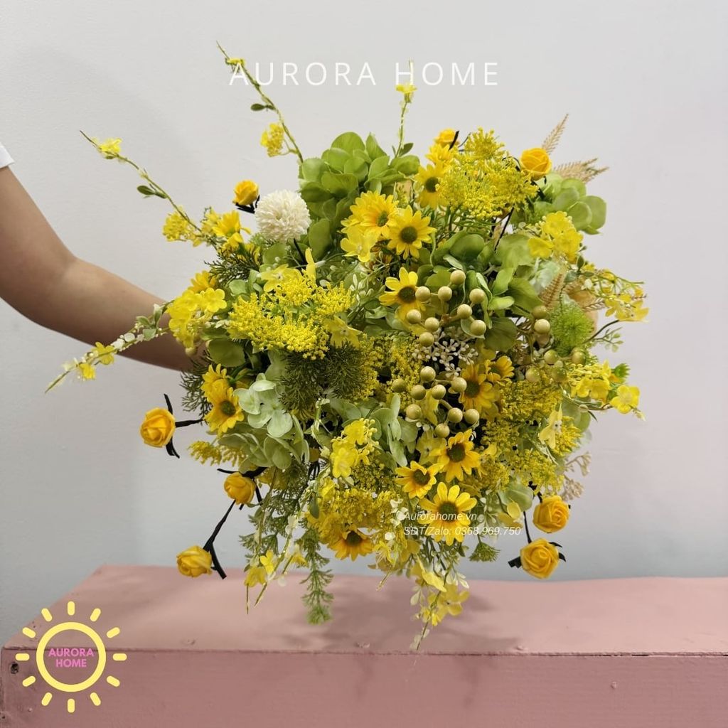 Lẳng hoa giả để bàn kệ Xira Tana thiết kế theo yêu cầu