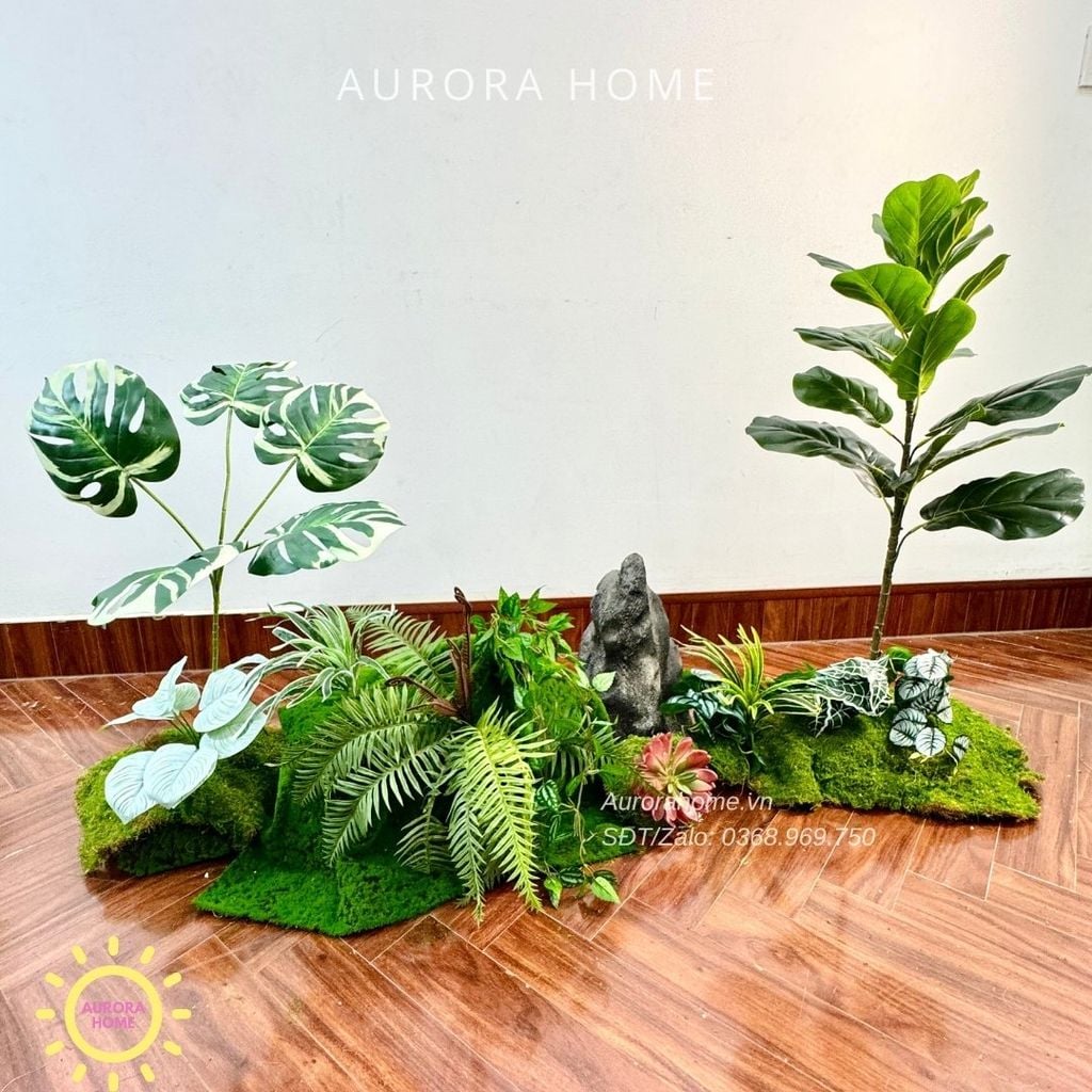 Tiểu cảnh khóm cây giả size nhỏ trang trí (Nhiều mẫu)
