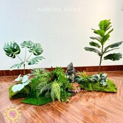 Tiểu cảnh khóm cây giả size nhỏ trang trí (Nhiều mẫu)