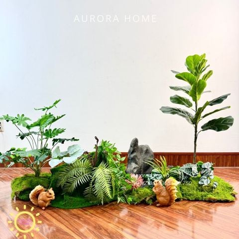 Tiểu cảnh khóm cây giả trang trí (Set 01)