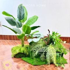 Tiểu cảnh khóm cây giả size nhỏ trang trí (Nhiều mẫu)