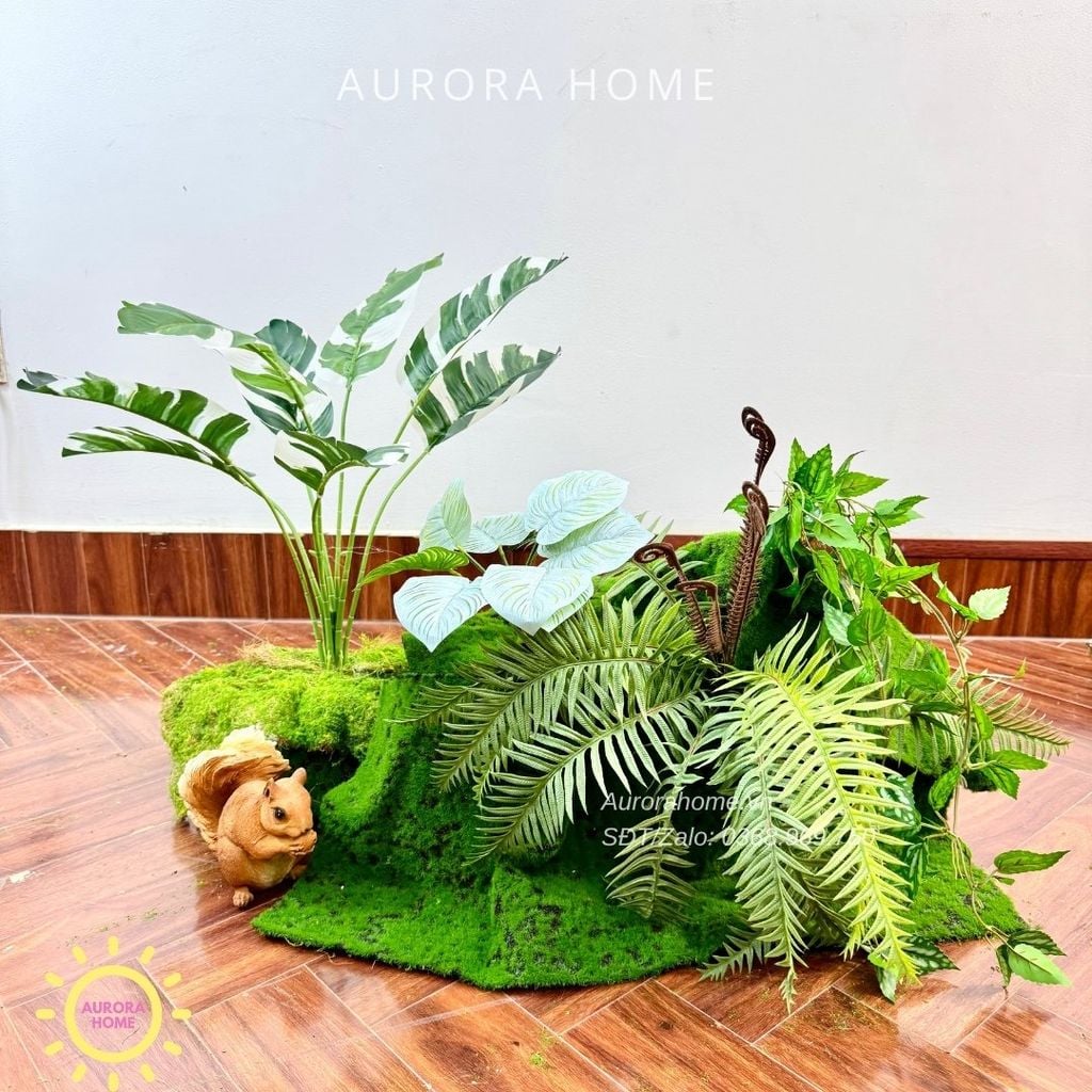 Tiểu cảnh khóm cây giả size nhỏ trang trí (Nhiều mẫu)