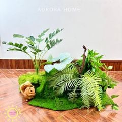 Tiểu cảnh khóm cây giả size nhỏ trang trí (Nhiều mẫu)