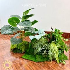 Tiểu cảnh khóm cây giả size nhỏ trang trí (Nhiều mẫu)