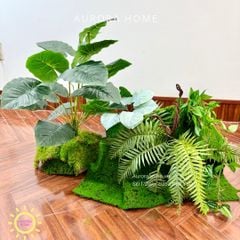Tiểu cảnh khóm cây giả size nhỏ trang trí (Nhiều mẫu)