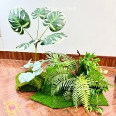 Tiểu cảnh khóm cây giả size nhỏ trang trí (Nhiều mẫu)