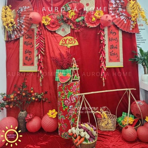 Tiểu cảnh trang trí Tết Nguyên Đán (Mẫu 15)