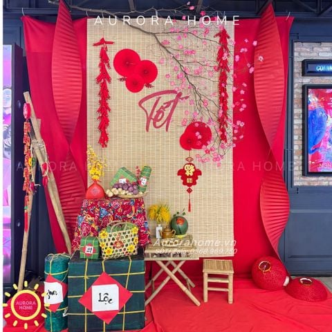 Tiểu cảnh trang trí Tết Nguyên Đán (Mẫu 18)