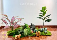 Tiểu cảnh khóm cây giả trang trí (Set 04)