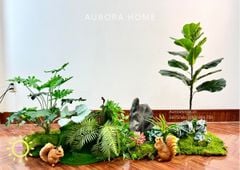 Tiểu cảnh khóm cây giả trang trí (Set 01)