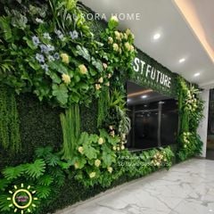 Tường cây giả gắn hoa trang trí nhà, văn phòng (Mẫu 12)