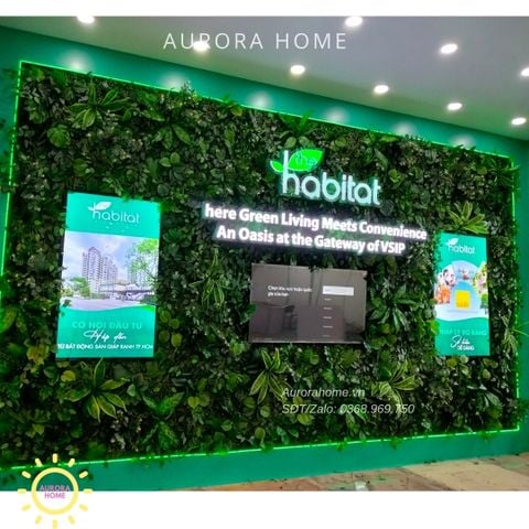 Thi công tường cây giả trang trí booth, sự kiện (Mẫu 16)