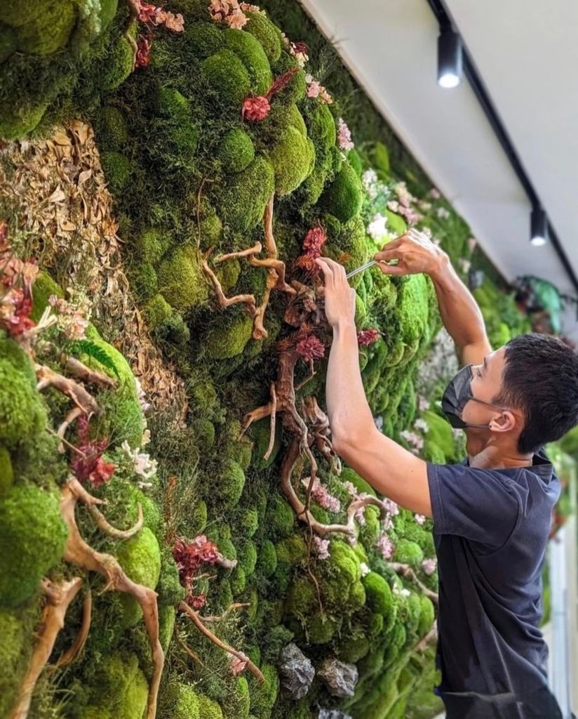 Tường rêu bảo tồn thiên nhiên thiết kế cao cấp (Mẫu 3)