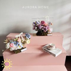 Vali hoa giả Mina Bubble tông tím mộng mơ