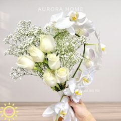 Bó hoa cưới tươi cầm tay thanh lịch Day One cho cô dâu