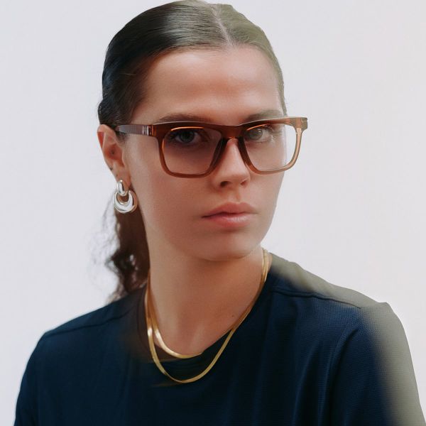 Mắt kính Anvma V1 màu Brown Glossy Vista