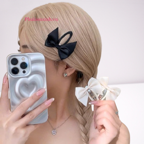 Kẹp tóc set KT0316 – Kẹp nơ vải cao cấp, tôn nét dịu dàng và sang chảnh 