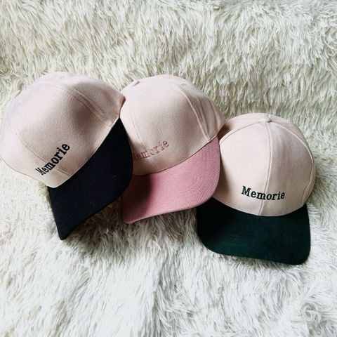  Nón NCC0347- Mũ Lưỡi Trai phối màu Phong Cách Coquette Xinh 