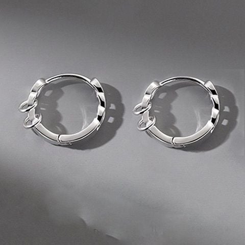  Bông Tai Tròn Titan TB0435 – Nhẹ Êm, Không Đen, Đeo Mỗi Ngày 