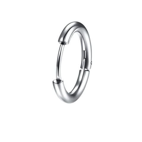  Bông tai TB0425 khoen titan trơn 10mm – Tối giản hiện đại, đeo nhẹ mỗi ngày 