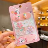  Dán tóc KTT0049  cố định tóc, con thỏ, hoa, trái cây – Phụ kiện tóc xinh cho bé gái 