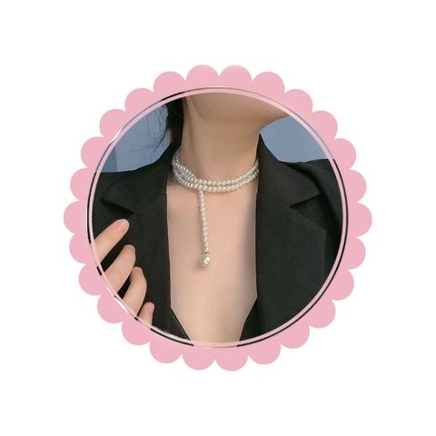  Vòng Đeo Cổ DVC009 – ngọc trai hở, tạo kiểu theo ý 