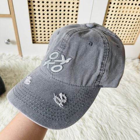  Nón NCC0343 – Wash xám cá tính, style streetwear 