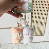  Móc khoá đôi MK0010 thú bông thỏ mini siêu xinh 