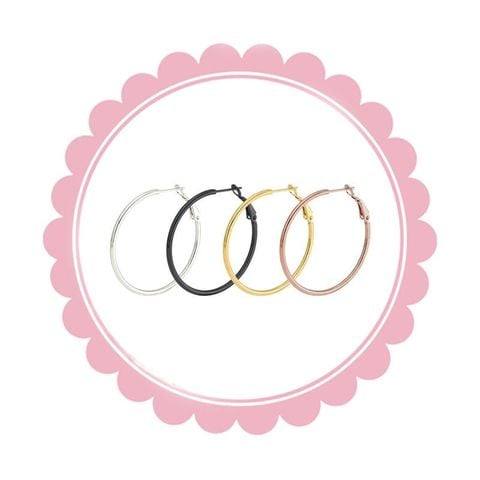  Bông tai TB0451 hoop tròn – Đơn giản, dễ phối, siêu tôn mặt 