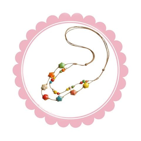  Dây chuyền Đa sắc hình khối DVC0024 