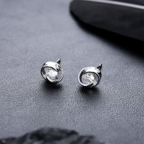  Bông tai chui TB0418 đính đá – Nhỏ gọn, sang xịn, không lo kích ứng 