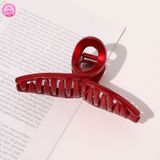  Kẹp Tóc Nhựa KTT0012 – Màu Đỏ Đô Sang Trọng, Cố Định Chắc, Dễ Phối 