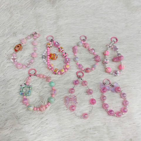  Dây đeo DTC04 điện thoại charm   cao cấp Mix hồng pastel siêu cute & nữ tính 