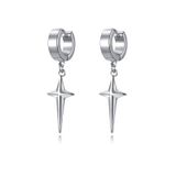  Bông tai TB0431 – Khuyên tròn titan treo thánh giá cá tính, unisex cool style ✝️ 