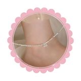  Lắc Chân Bạc Ánh Hợp Kim LCT65 – Charm Hoa Xinh, Nữ Tính – Không Đen Không Gỉ 