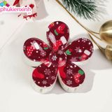  KẸP TÓC HOA TK0317 – HỌA TIẾT NOEL SIÊU XINH, SIÊU CHILL ✨ 