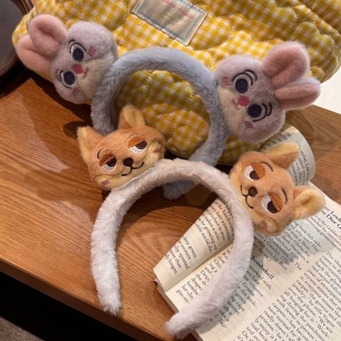  Băng đô BDD037 Headband Lông Xù Gắn Bé Thỏ/Cáo 