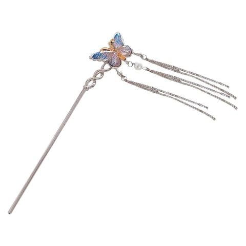  Trâm cài tóc KTT0038 Ngân Điệp Lưu Tơ – Cánh Bướm Pha Lê Lung Linh 