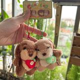  Móc Khoá MK006 Thú Nhồi Bông Đôi – Siêu Cưng, Mềm & Dễ Phối 