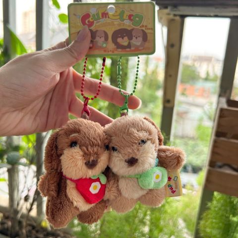  Móc Khoá MK006 Thú Nhồi Bông Đôi – Siêu Cưng, Mềm & Dễ Phối 