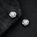  Bông tai kẹp TB0436 – khắc đá titan nam châm 8mm, Không Kích Ứng, Đeo Lẻ Cá Tính 