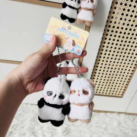  Móc khoá MK009 Panda Nhồi Bông Đôi – Cute, Mềm & Dễ Phối 
